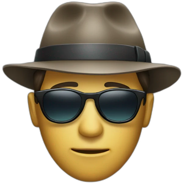 cool detective emoji with sunglasses emoji