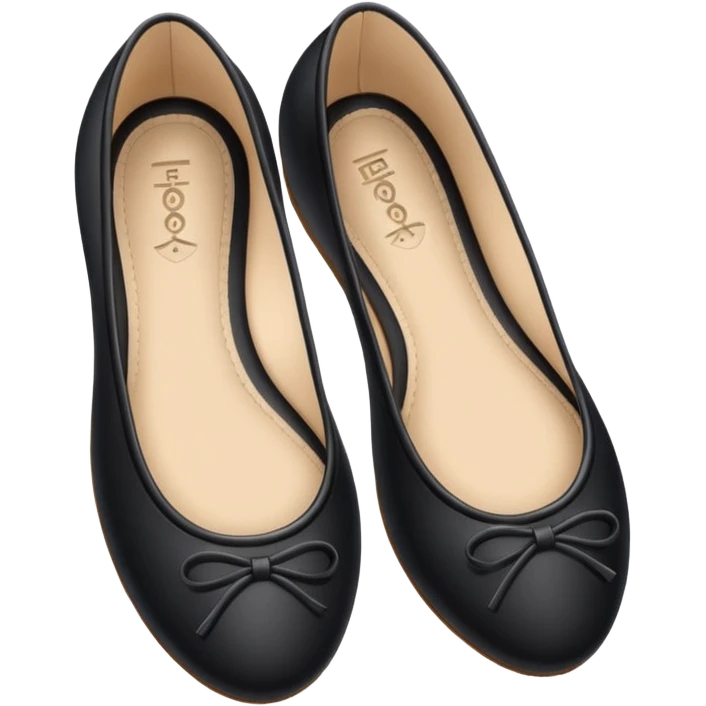 plain isolated black ballet flats emoji