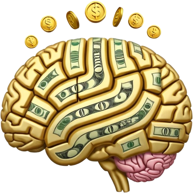 brain made from money emoji