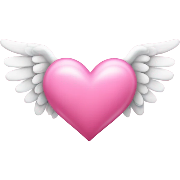 90’s pink heart with angel wings emoji
