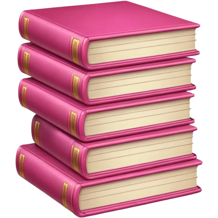 Livros rosa emoji