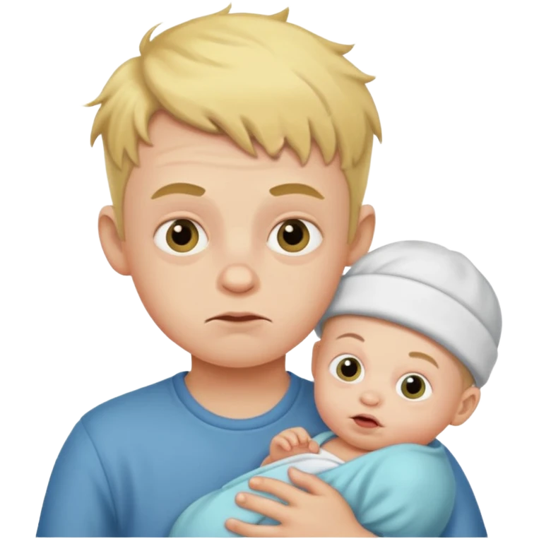 stinky boy with baby emoji