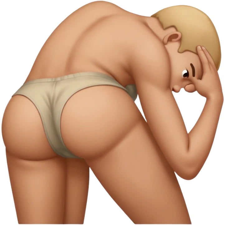 Someone trying to poke a butt but getting denied emoji