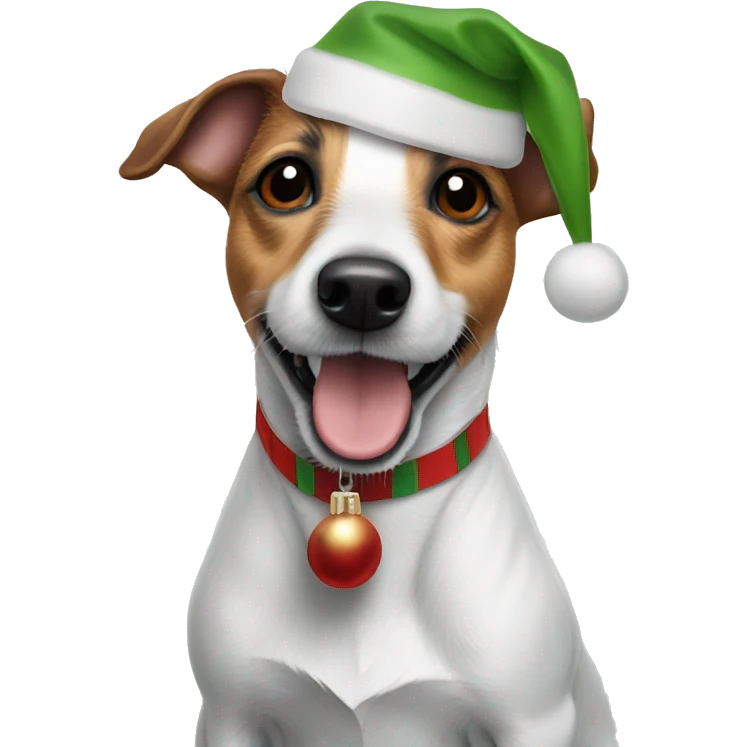 Jack Russell christmas feeling emoji