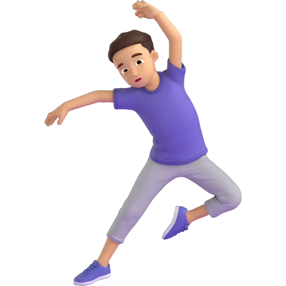 boy doing dab dance move emoji