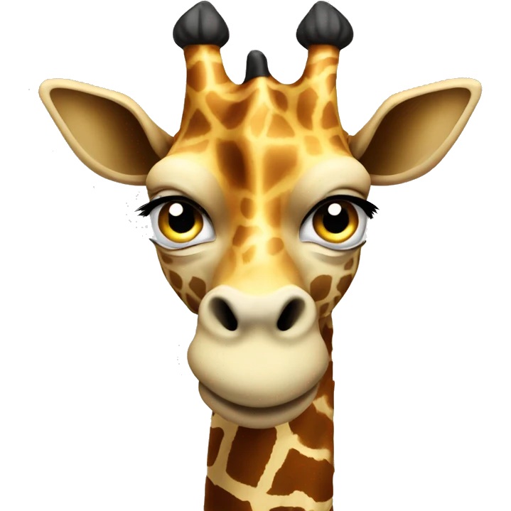 Create a angry looking giraffe with a thorn chain emoji