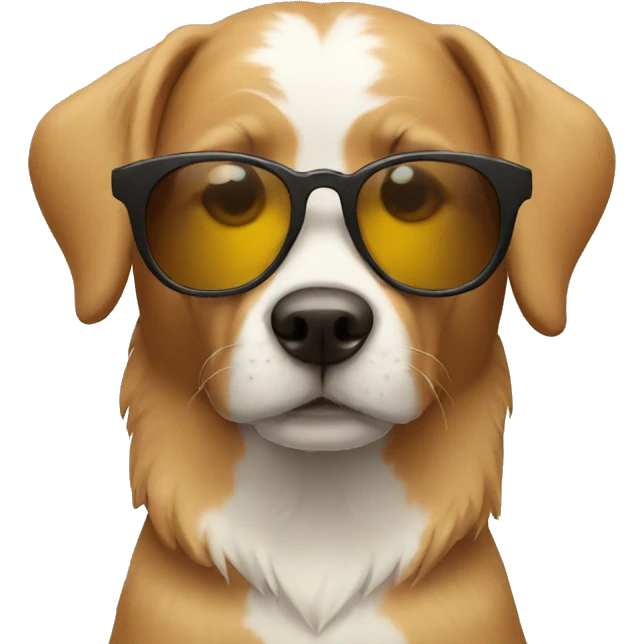 Dog wearing sunglasses emoji