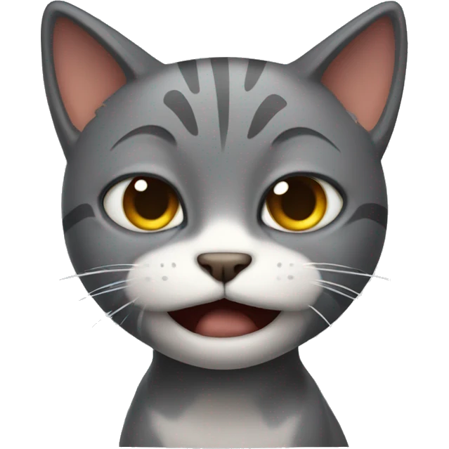 Cat being bad emoji