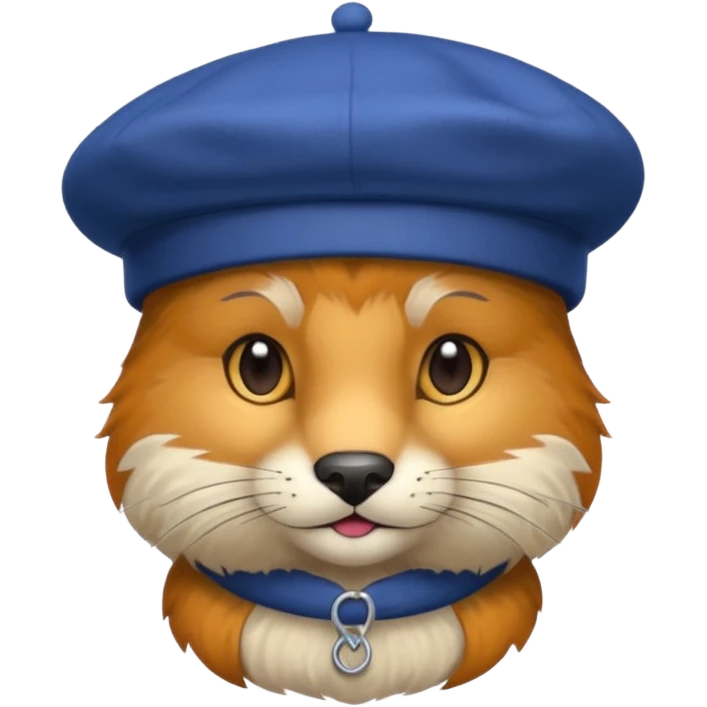 animal wearing berret emoji