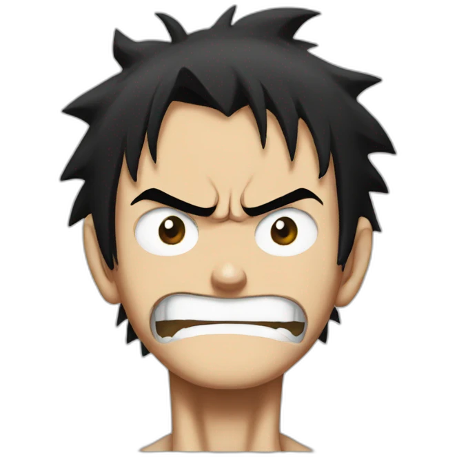 Luffy angry emoji