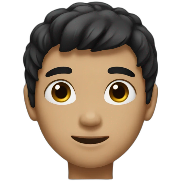 Naked boy with black hair emoji