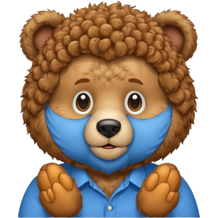 curly bear with shirt emoji