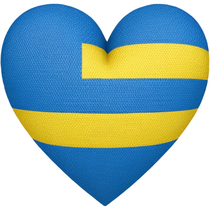 bandera de ucrania con forma de corazón emoji