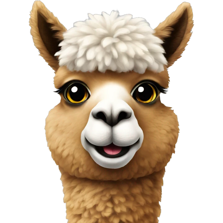 Alpaca with picture  emoji