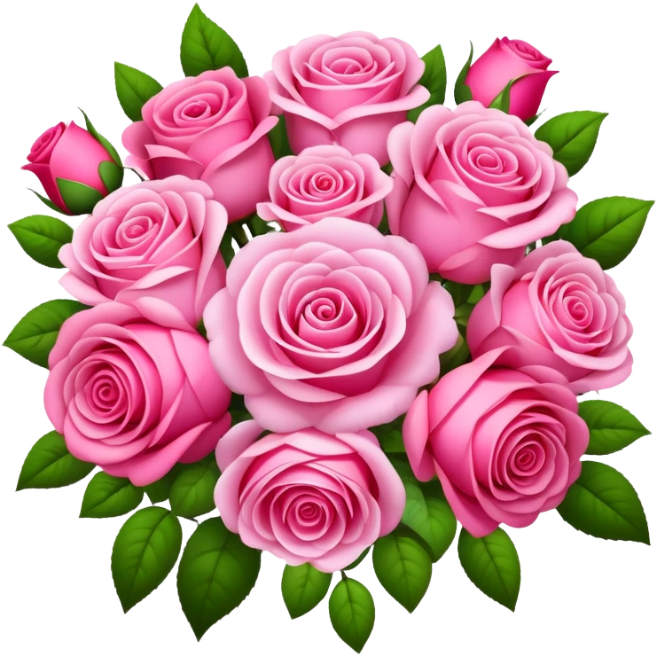 Huge pink flower bouquet with different flowers and pink tones and roses emoji