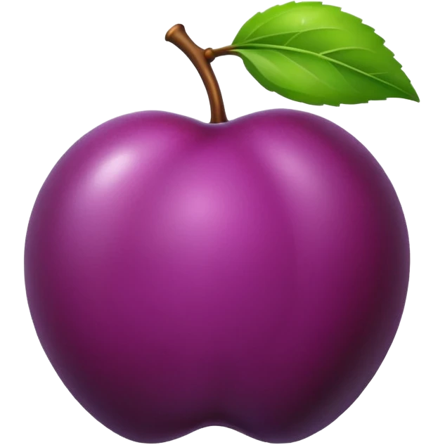 plum not apple emoji