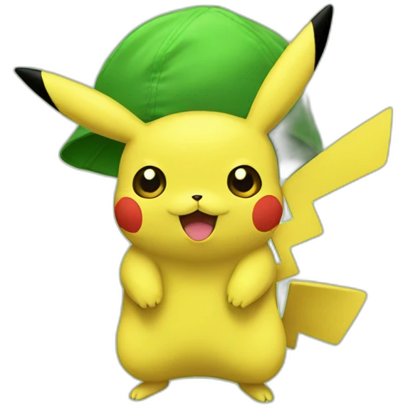 Pikachu green emoji