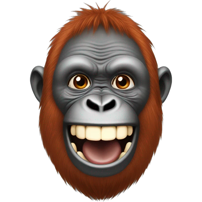 Orangutan mewing emoji