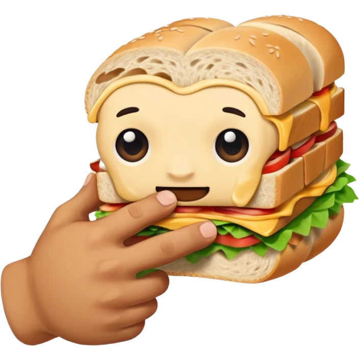 Fist 👊 in a sandwich emoji