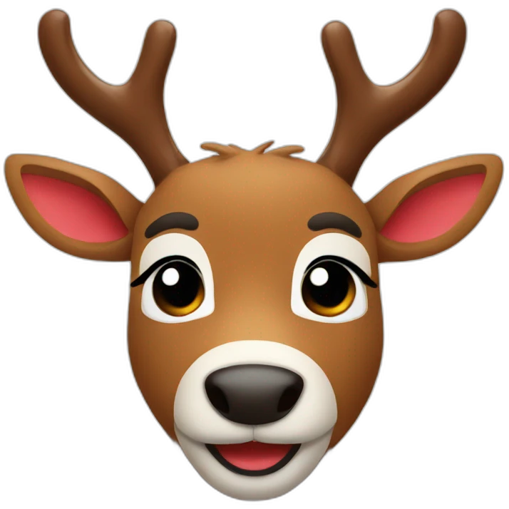 RUDOLPH with red nose christmas emoji