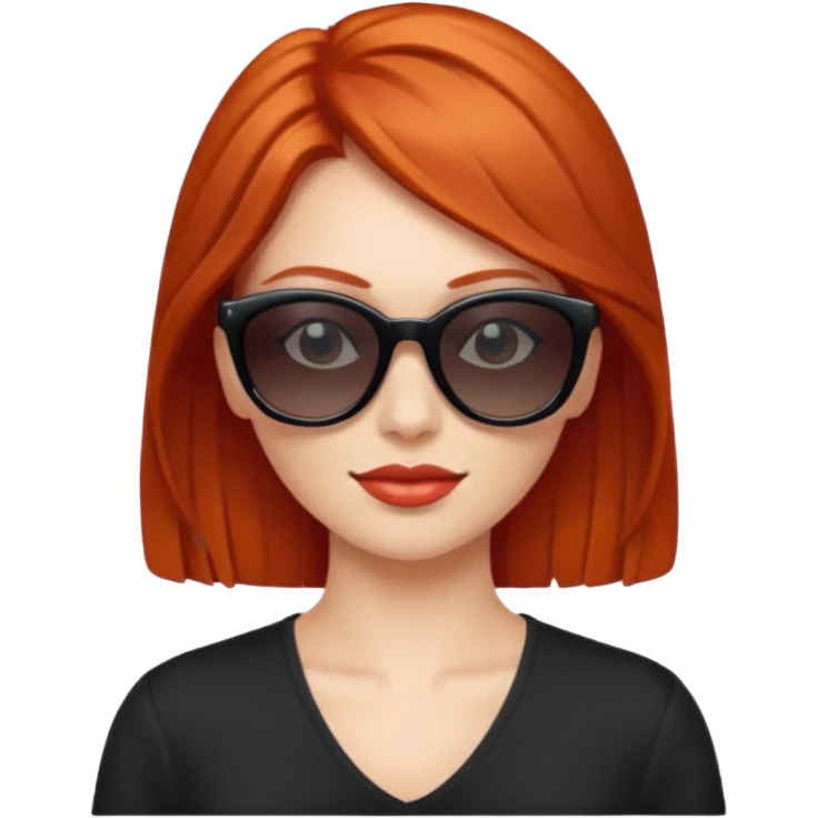 red head woman wearing sunglasses emoji