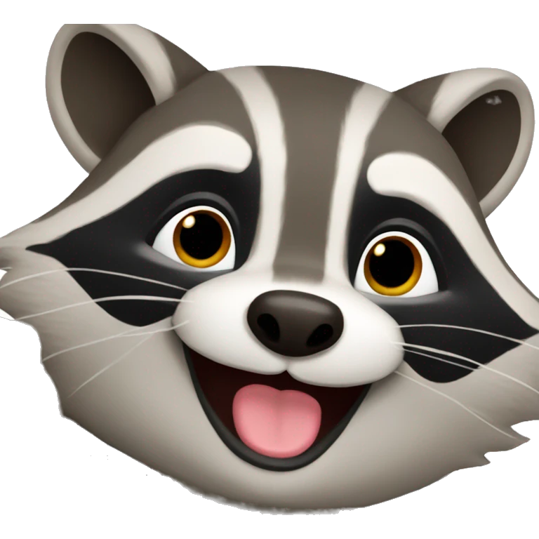 happy raccoon emoji