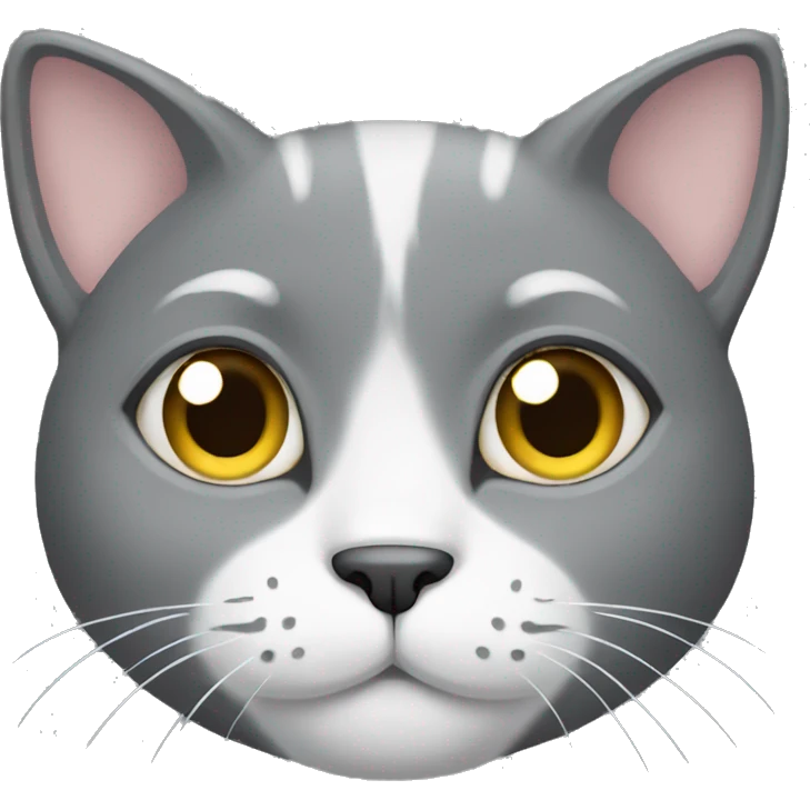 Grey cat with white paws emoji