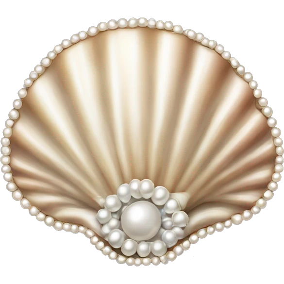shell with pearls in the middle emoji
