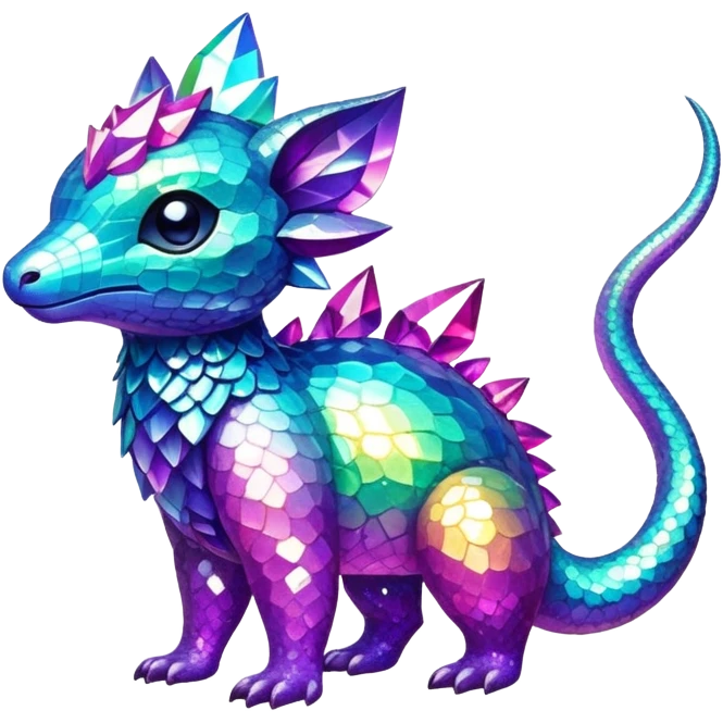 Randomly-colored sparkly exotic Fakémon-creature emoji