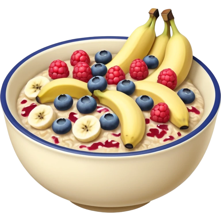 oatmeal with berries and bananas emoji
