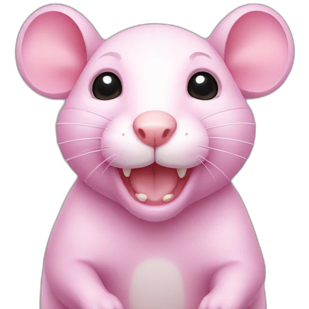 iphone pink rat emoji