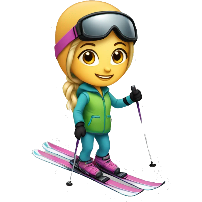 cute ski girl emoji