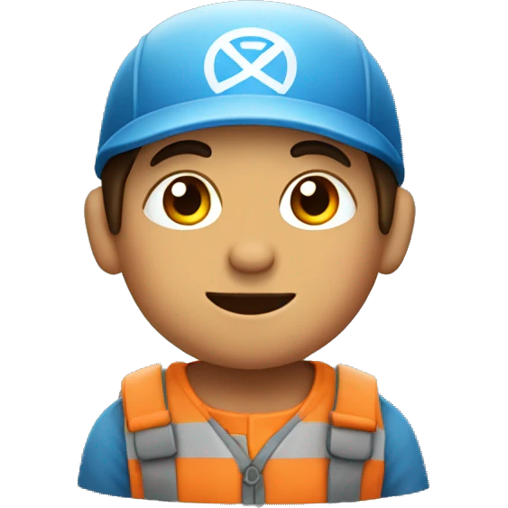un niño tirando un ladrillo emoji
