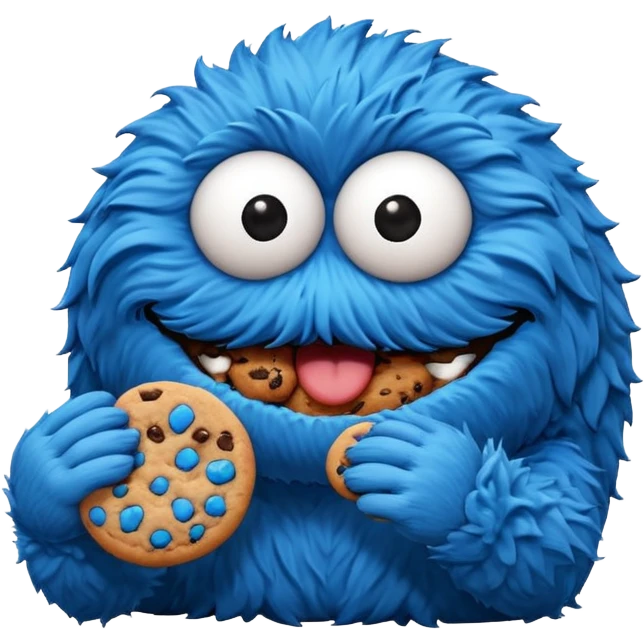 Cookie Monster Sesame Street emoji