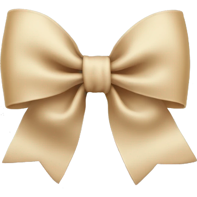 beige bow emoji