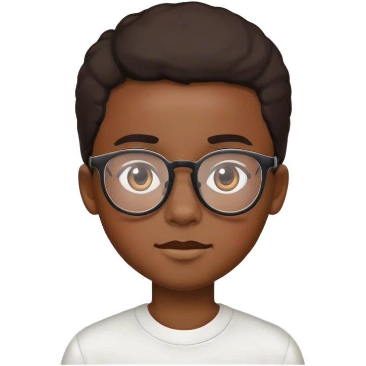 Black boy with glasses emoji