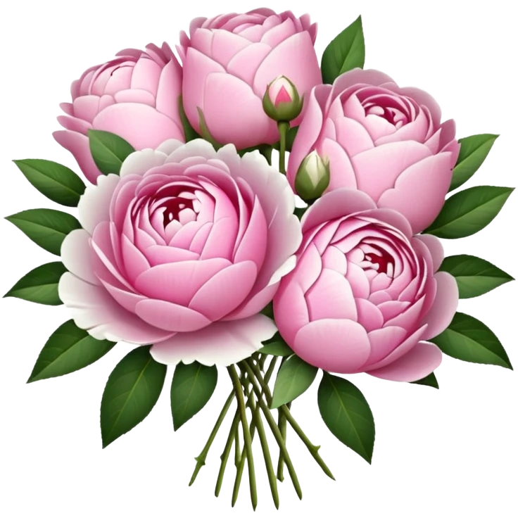 pink and white bouquet of ￼flowers  emoji
