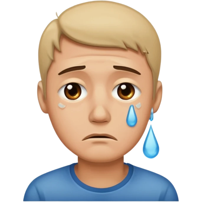 crying man face emoji