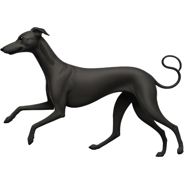 Silouhette of a Greyhound running emoji