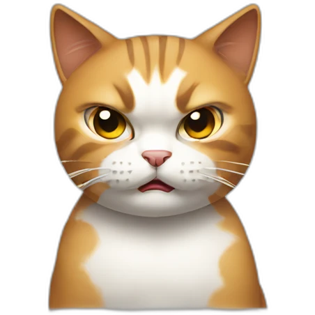 Angry cat with a bow on her head emoji