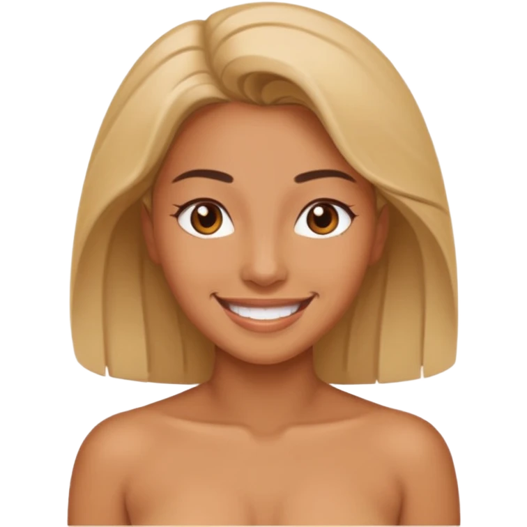 Shirtless female emoji