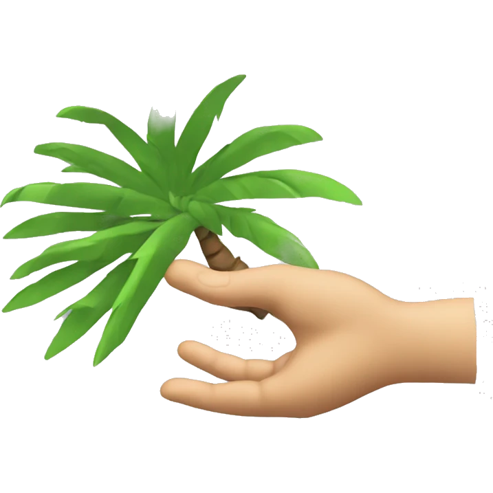 Generate a side view of the palm emoji