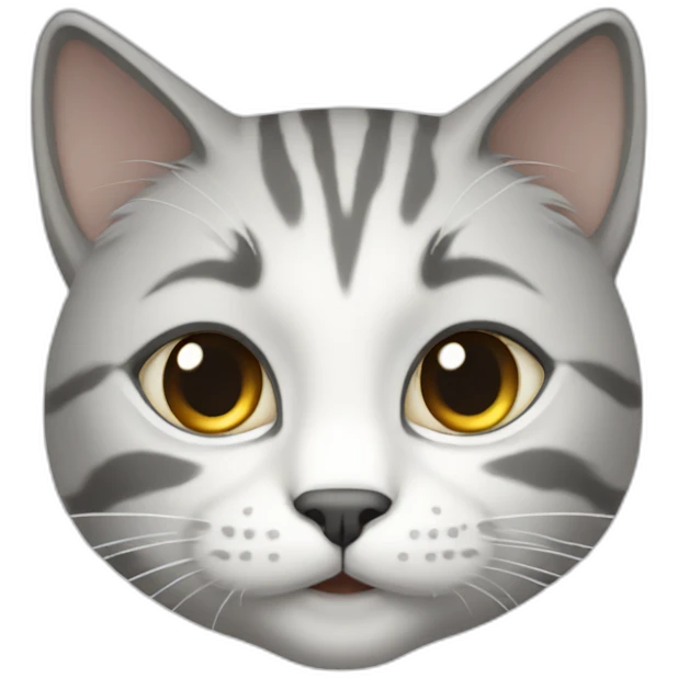 white and grey female cat emoji