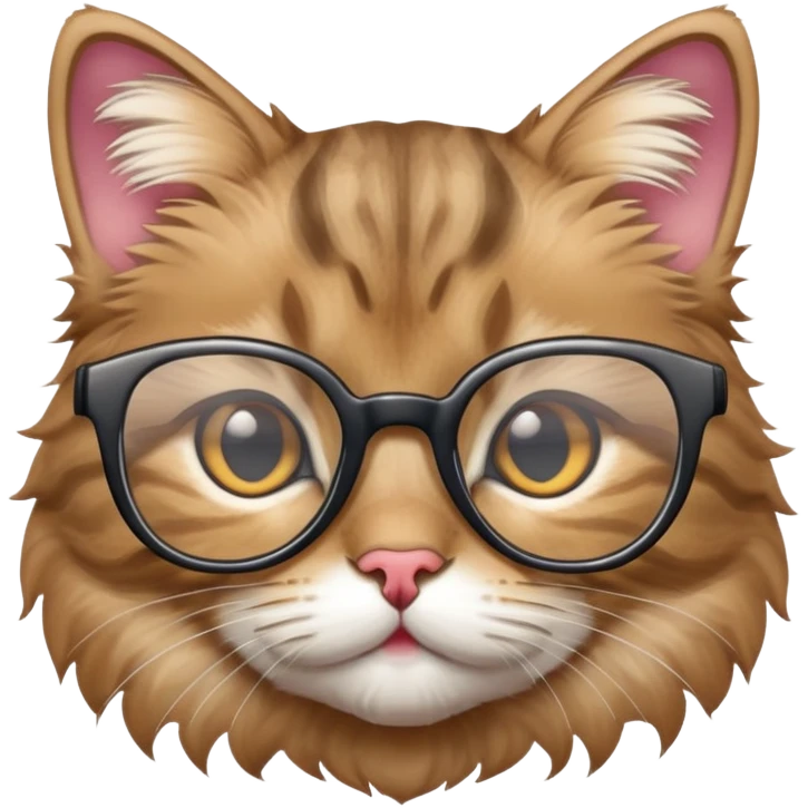 Kitty with glasses emoji