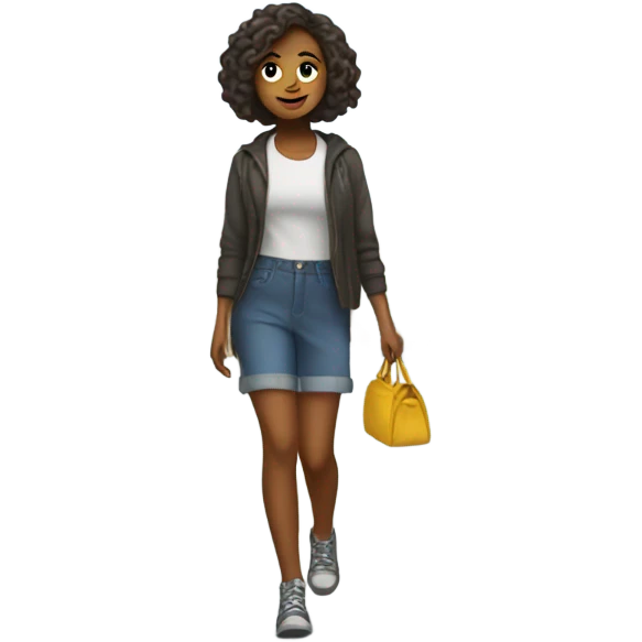 girl walking in new york emoji