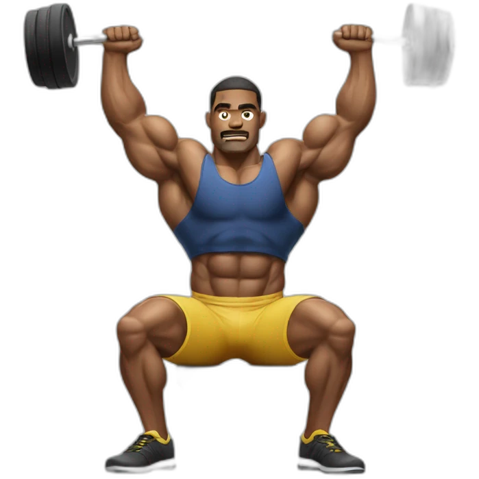 jacked man bench pressing emoji