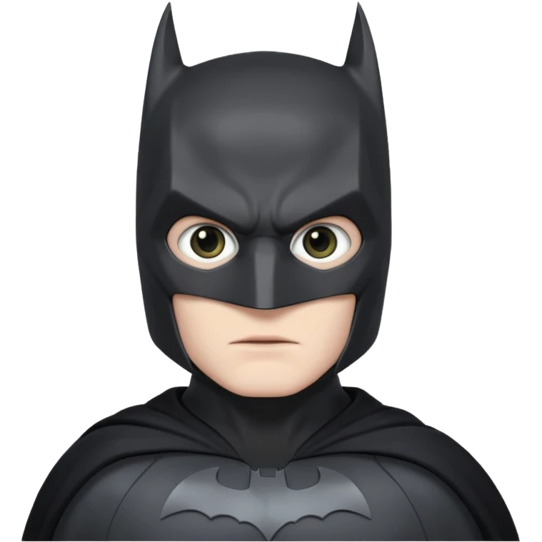 Batman white person white glowing eyes emoji