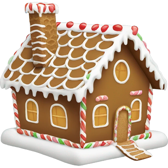 Gingerbread house emoji