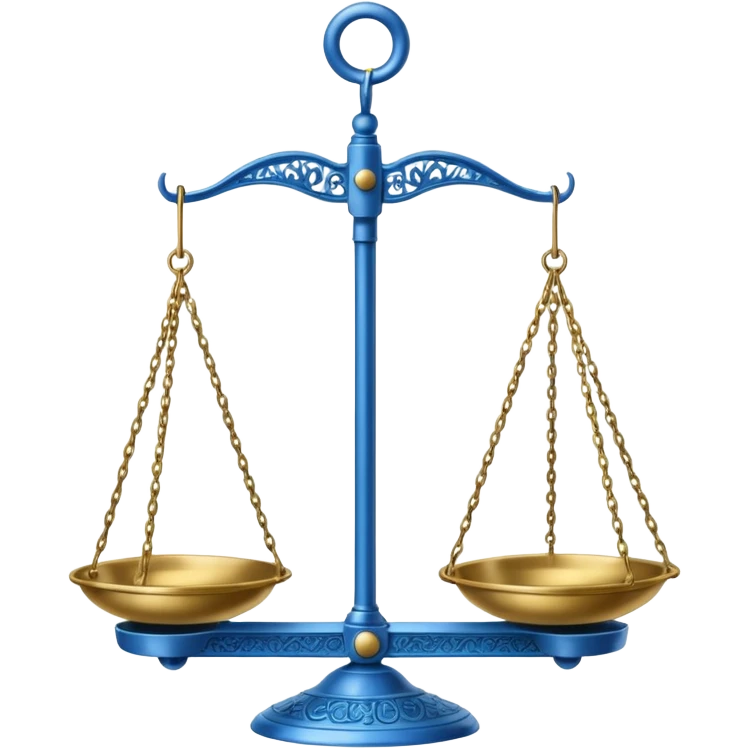 Hanging Balance Scale blue  emoji