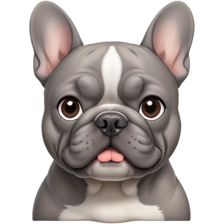 Gray French buldog emoji